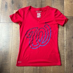 Women’s Nationals Nike V-Neck Dri-Fit Shirt